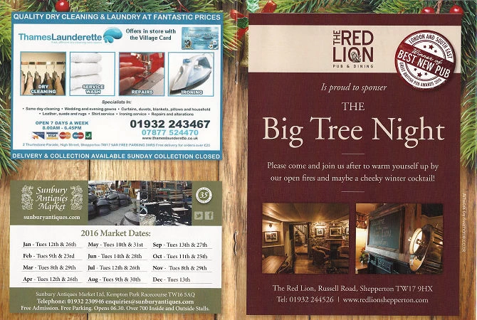 A page from the Big Tree Night programme.